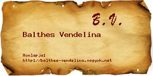 Balthes Vendelina névjegykártya